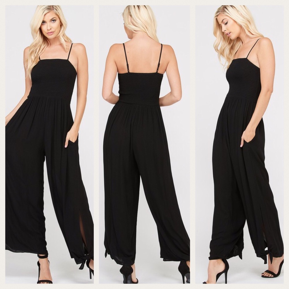 Black spaghetti strap jumper